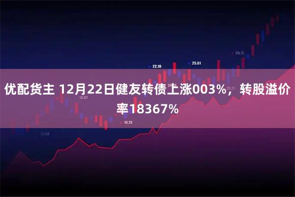 优配货主 12月22日健友转债上涨003%，转股溢价率18367%